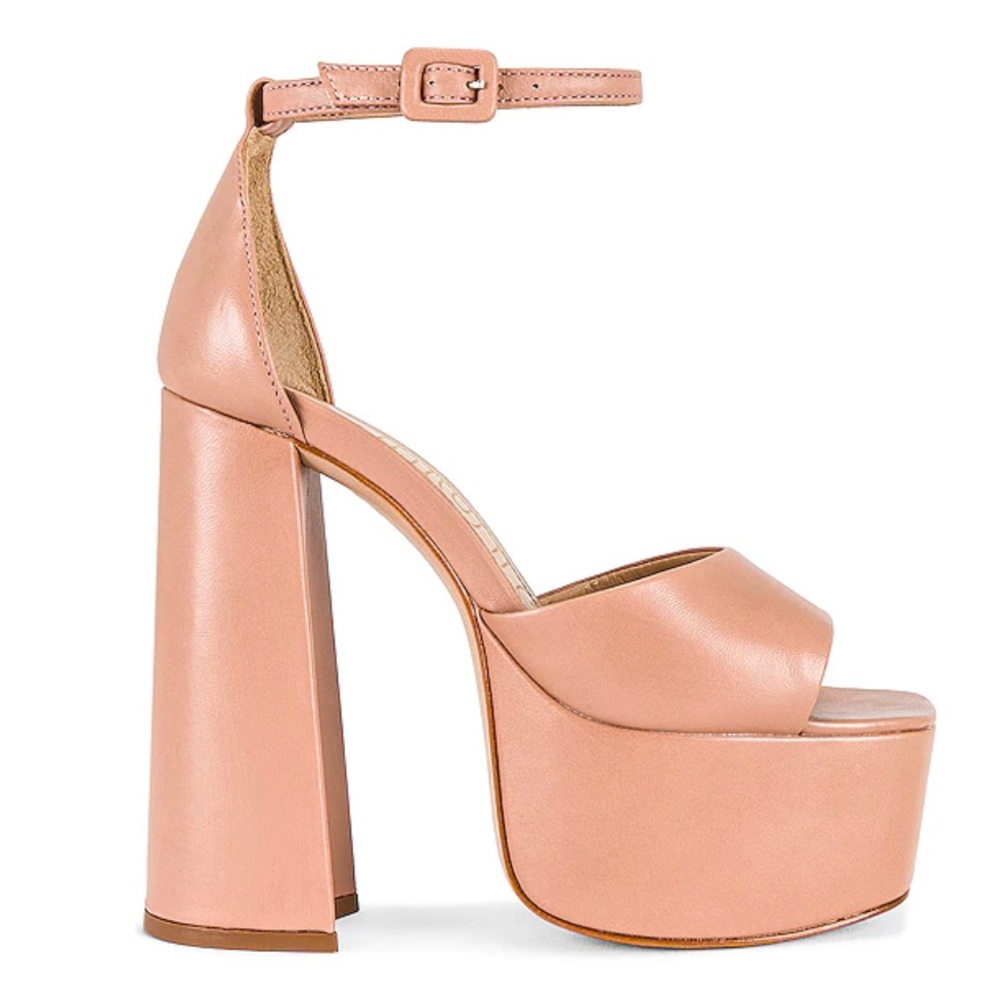 Lenne Nappa Leather Sandal, Sweet Rose